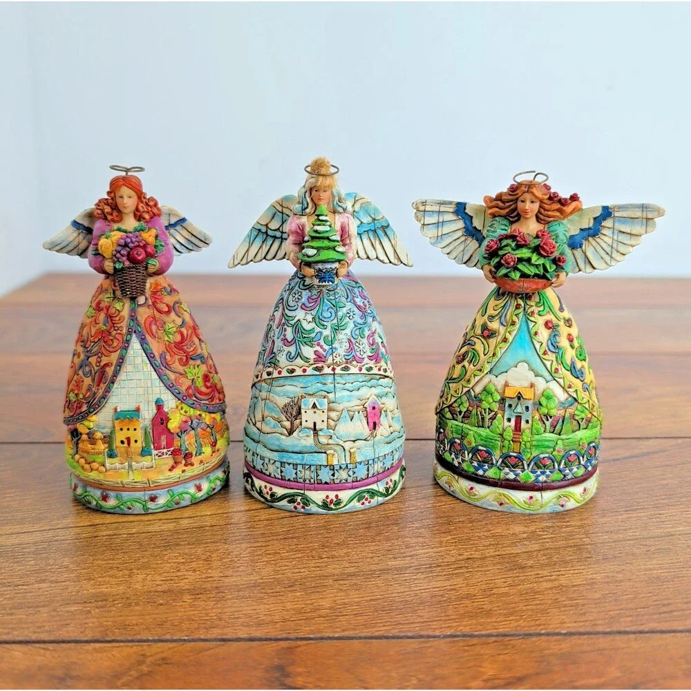 Lot 3 Jim Shore Angel Figurines 4-1/2